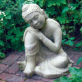 High quality outdoor decor carving stone napping lava buddha